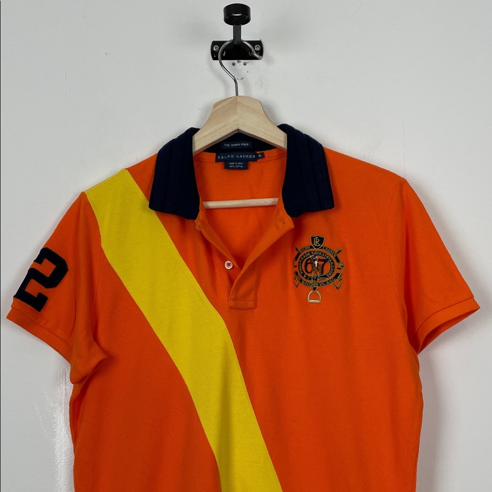 Vtg Polo Ralph Lauren Y2K The Skinny Polo Preppy Women's XL Casual Polo Shirt - Picture 3 of 9